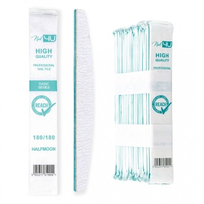 Nail4U pilniki Basic łódka 180/180 25szt