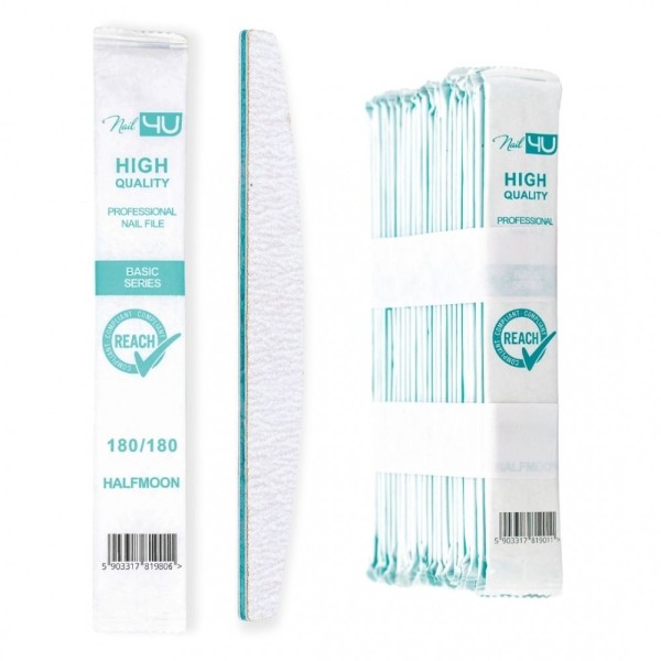 Nail4U pilniki Basic łódka 180/180 25szt