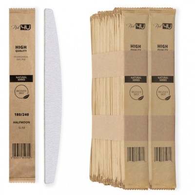 Nail4U pilniki Slim 180/240 łódka 50szt