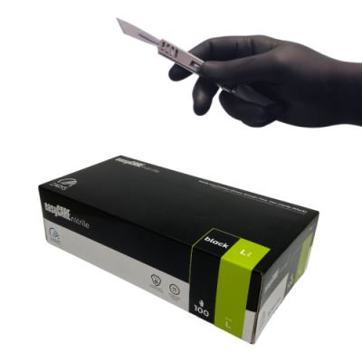 Zarys rękawiczki nitrylowe czarne L