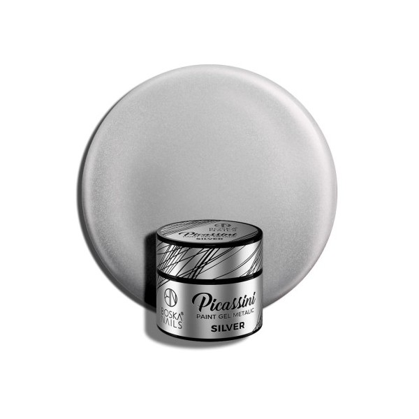 Boska Nails Picassini Metalic Paint Gel Silver 5ml